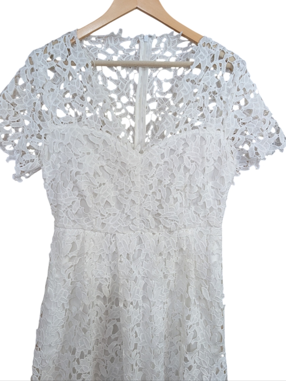 Endless Rose Allover Lace Midi Dress In White...Size Medium - Picture 6 of 8